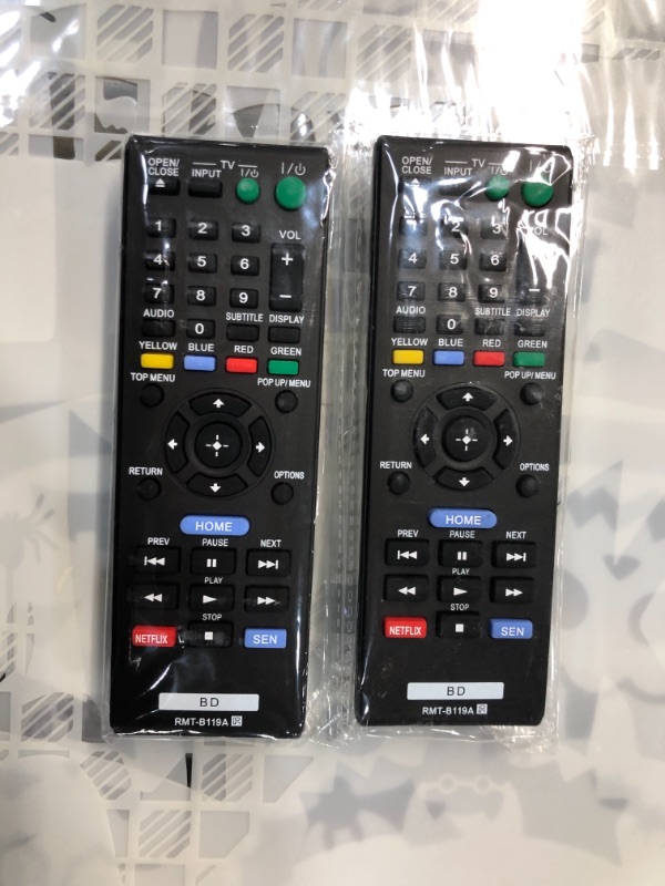 Photo 2 of PACK OF 2- Nettech RMT-B119A Replace Remote Control
