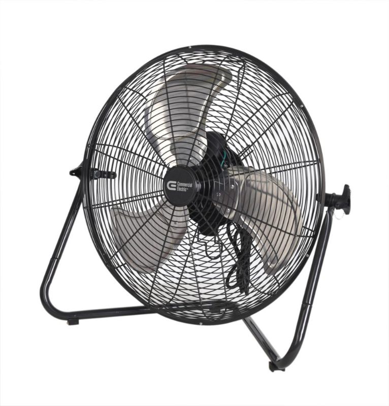 Photo 1 of Commercial Electric 20 in. 3-Speed High Velocity Floor Fan, Gray/Powder Coating
