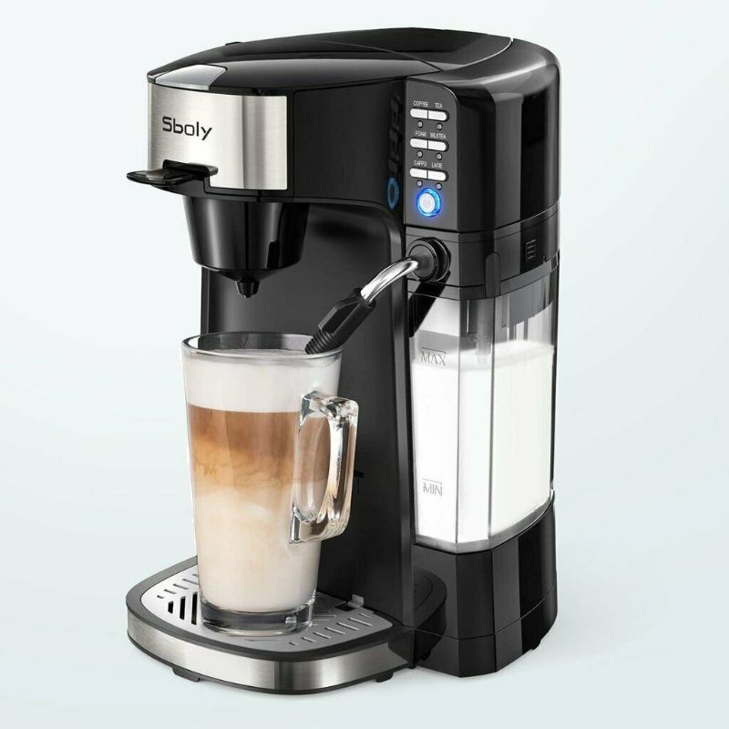 Photo 1 of Sboly 6 In 1 Coffee Machine, Single Serve Coffee, Tea Latte and Cappuccino Maker
