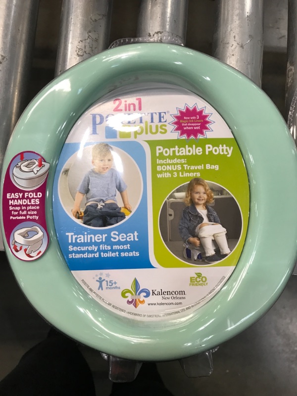 Photo 2 of Kalencom Potette Plus 2-in-1 Travel Potty Trainer Seat Teal …
