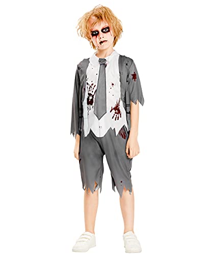 Photo 1 of IKALI Zombie Halloween Costume, Boys - Bloody Kids Fancy Dress Outfit-6-8 YEARS OLD
