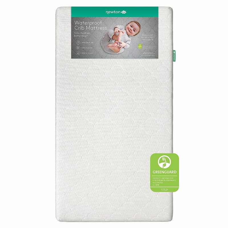 Photo 1 of Newton Baby Crib Mattress and Toddler Bed - Waterproof - 100% Breathable Proven to Reduce Suffocation Risk, 100% Washable, Better Than Organic, 2-Stage Removable Cover -Deluxe 5.5" Thick- White
