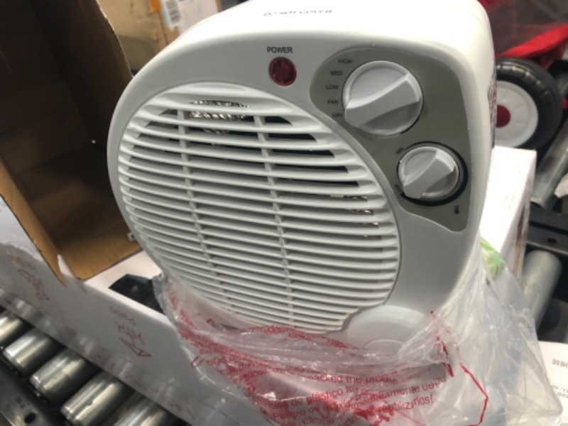 Photo 1 of 1500-Watt Electric Fan Forced Portable Heater, White
