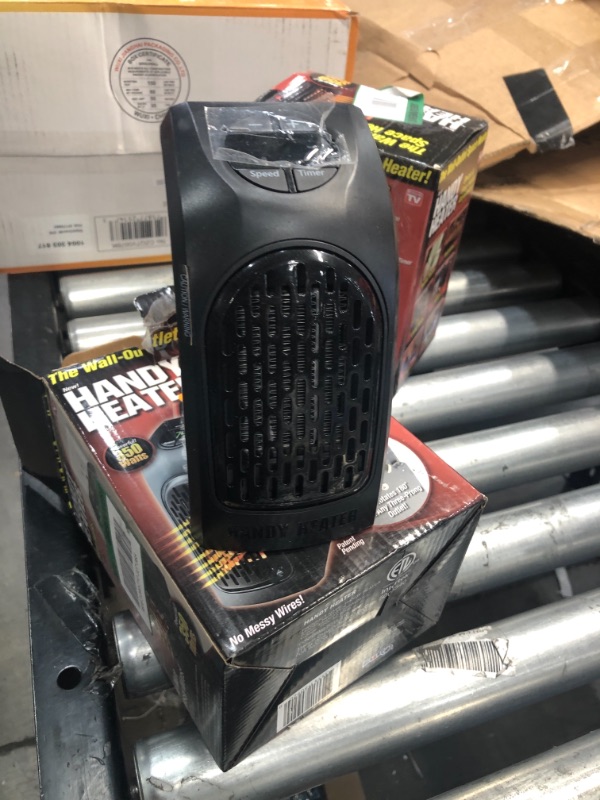 Photo 2 of 350-Watt Wall Outlet Handy Heater, Black
