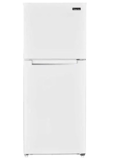 Photo 1 of 10.1 cu. ft. Top Freezer Refrigerator in White
