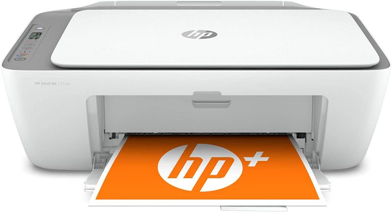 Photo 1 of HP DeskJet 2755e Wireless Color All-in-One Printer with bonus 6 free months Instant Ink with HP+ 