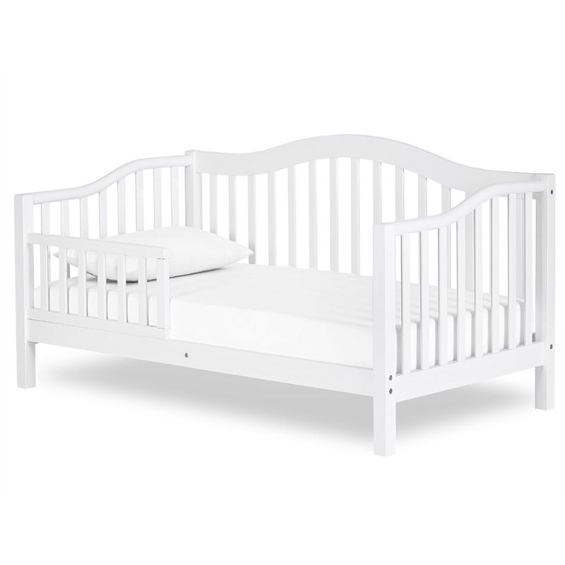 Photo 1 of Dream On Me Austin Toddler Day Bed in White, Greenguard Gold Certified 54x30x29 Inch (Pack of 1)
