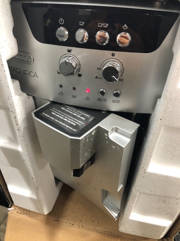 Photo 2 of **used**door does not stay closed**
DeLonghi Magnifica Fully Automatic Espresso and Cappuccino Machine
