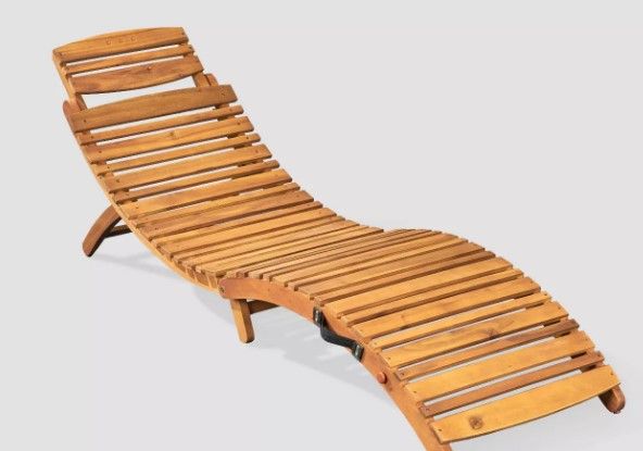 Photo 1 of  Wood Foldable Chaise Lounge similar to the stock photo but not the exact same item missing hardware not in original box