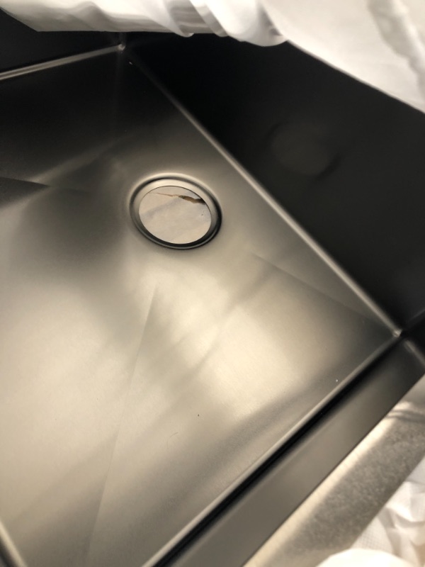 Photo 2 of 25 Black Drop In Sink - Lofeyo 25"x22" Kitchen Sink Topmount Gunmetal Matte Black 16 Gauge Stainless Steel Kitchen Sink Single Bowl Utility Laundry Sink Basin
