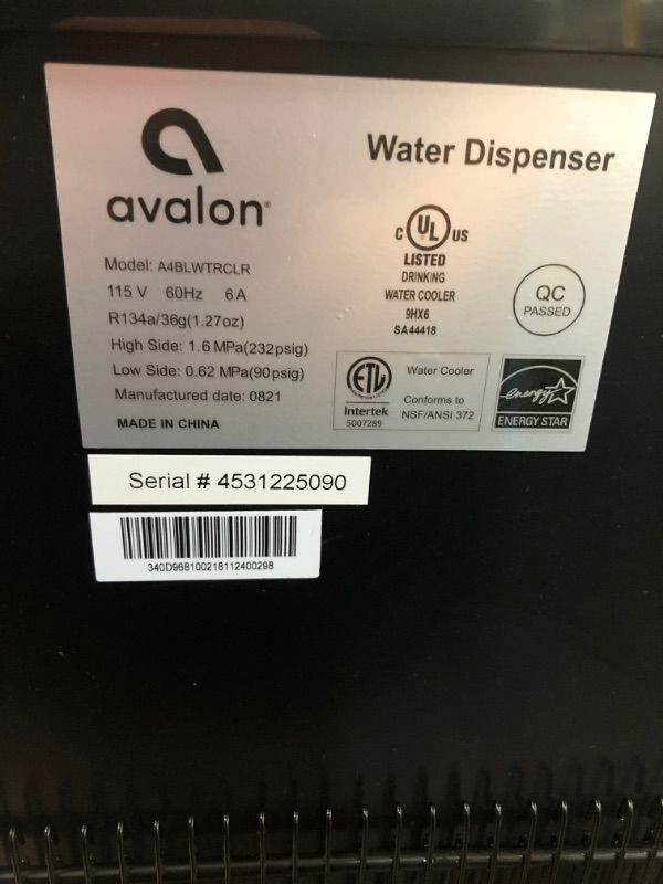 Photo 2 of **PARTS ONLY ** Avalon Bottom Loading Water Cooler Water Dispenser with BioGuard- 3 Temperature Settings 
