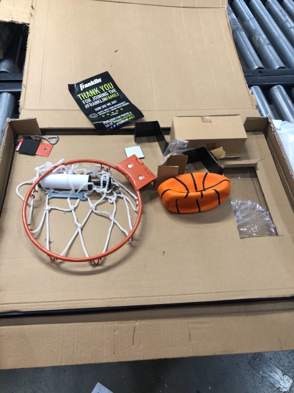 Photo 2 of Franklin Sports Over The Door Basketball Hoop - Slam Dunk Approved - Shatter Resistant - Accessories Included