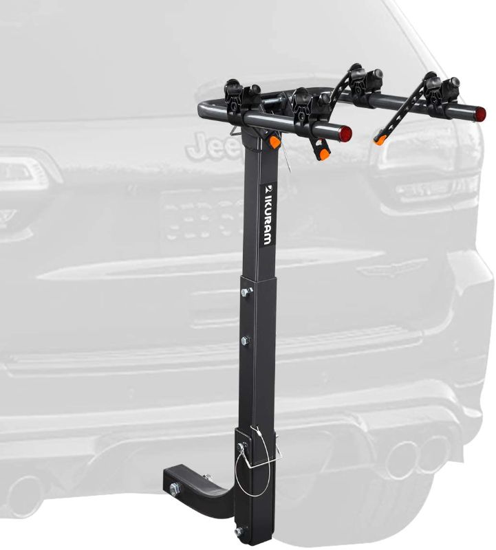 Photo 1 of IKURAM R 2 Bike Rack Bicycle Carrier Racks Hitch Mount Double Foldable Rack for Cars