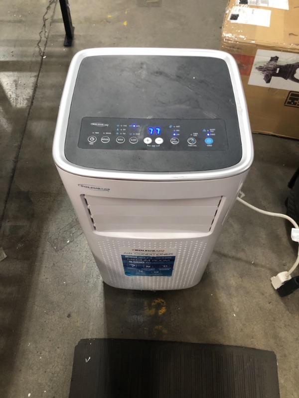 Photo 3 of 8,000 BTU (5,000 BTU DOE) Portable Air Conditioner with Dehumidifier and Mirage Display in White
