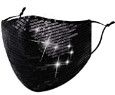 Photo 1 of 4 Pcs Fashion Designer Sequin Mask, Adjustable Ear Loops
