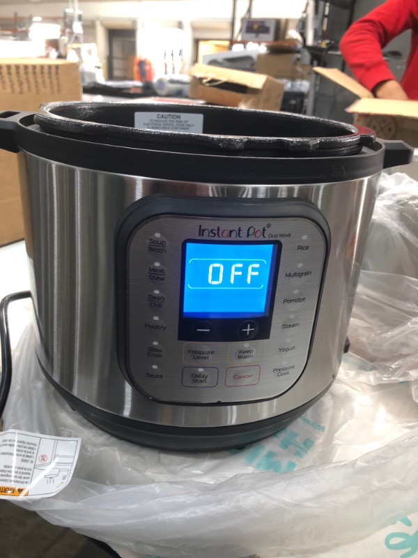 Photo 2 of 
Instant Pot Duo 7-in-1 Electric Pressure Cooker, Slow Cooker, Rice Cooker, Steamer, Sauté, Yogurt Maker, Warmer & Sterilizer, 3 Quart, Stainless Steel/Black
