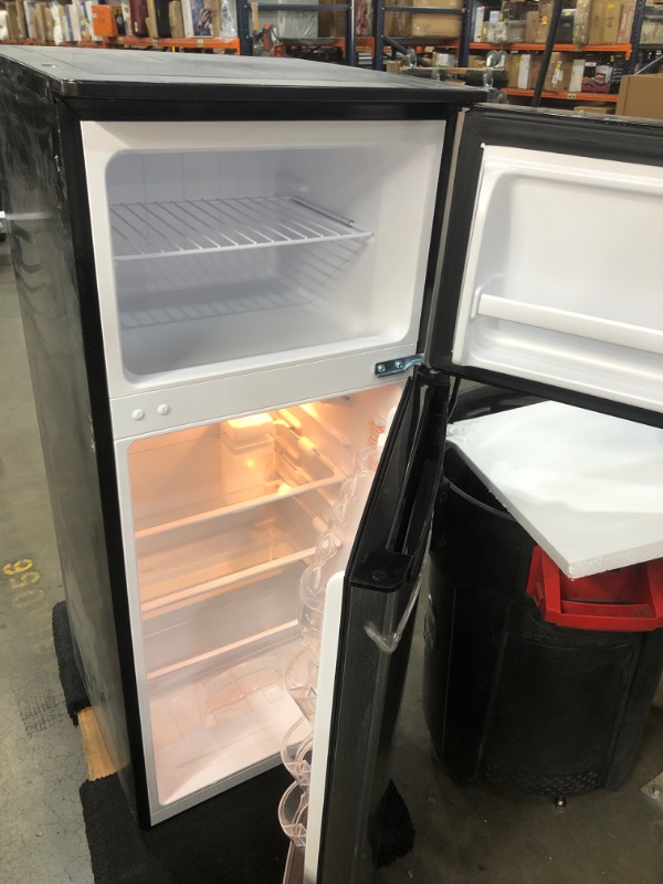 Photo 2 of 4.5 cu. ft. 2 Door Mini Fridge in Stainless Look with Freezer
