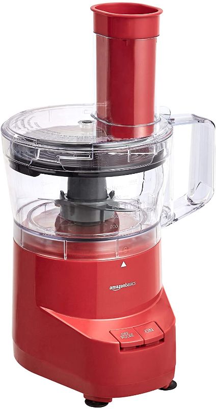 Photo 1 of Amazon Basics 4-Cup Food Processor, Red
