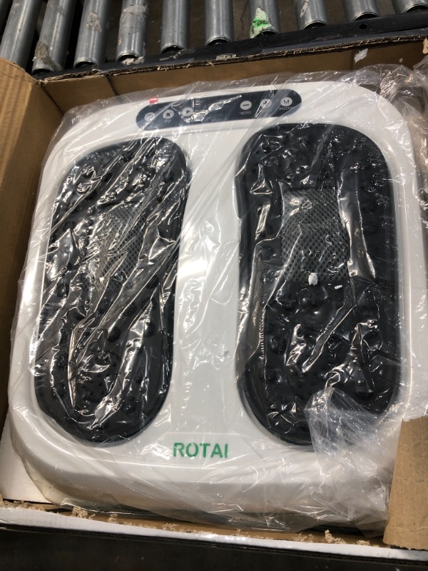 Photo 2 of ROTAI Shiatsu Foot Massager Pain Sore Feet Calves Relief Vibration and Rotation Acupressure Systems Improve Circulation Electric Device with Remote Control White
