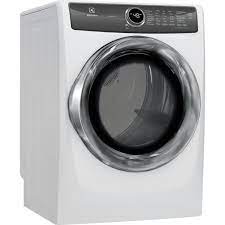 Photo 1 of 8.0 cu. ft. Front Load Perfect Steam Electric Dryer with LuxCare Dry and Instant Refresh in White
