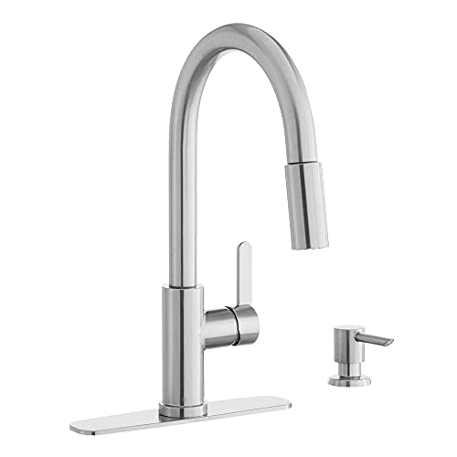 Photo 1 of **incomplete** Paulina Single-Handle Pull-Down Sprayer Kitchen Faucet with TurboSpray FastMount and Soap Dispenser in Stainless Steel
