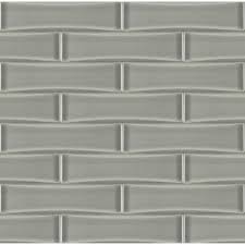 Photo 1 of 2 CASES OF Destiny Gray Convex 2 in. x 8 in. Glossy Ceramic Gray Subway Tile (5.94 sq. ft./Case)  
