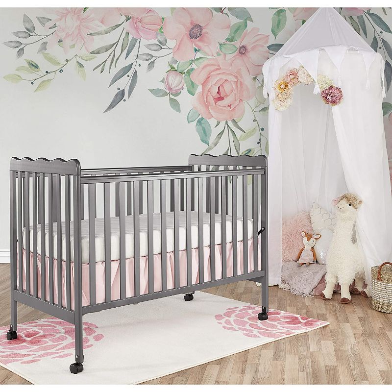 Photo 1 of Dream On Me Carson Classic 3-in-1 Convertible Crib in Steel Grey, Greenguard Gold Certified 54x31x40 Inch (Pack of 1)
The Carson Classic measures 54L x 31W x 40H inches and the maximum weight capacity is 50 lbs.