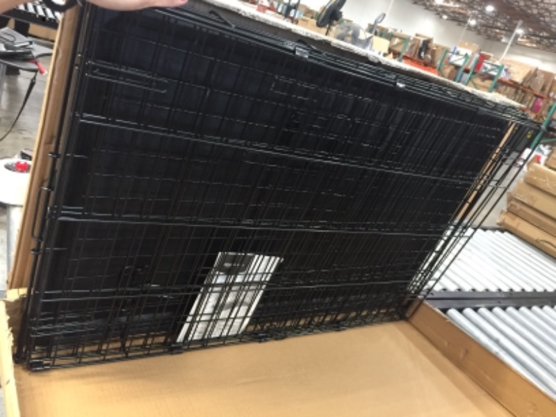 Photo 2 of AmazonBasics Single Door Folding Metal Cage Crate For Dog or Puppy - 36 x 23 x 25 Inches