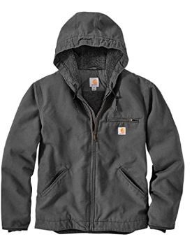 Photo 1 of Carhartt Men's Relaxed Fit Washed Duck Sherpa-Lined Jacket L