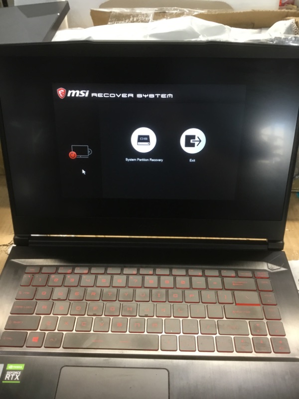 Photo 1 of NOT FUNCTIONAL 
READ CLERK COMMENTS PLEASE
MSI GF65 Thin 10UE-047 15.6 "144Hz 3ms Gaming Laptop Intel Core i7-10750H RTX3060 16GB 512GB NVMe SSD Win10
