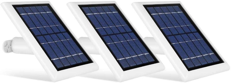 Photo 1 of [Updated Version] Wasserstein Solar Panel with 13.1ft/4m Cable Compatible with Arlo Essential Spotlight/XL Spotlight Camera (3-Pack, White) (NOT Compatible with Arlo Ultra, Pro 1/2/3, HD, Floodlight)