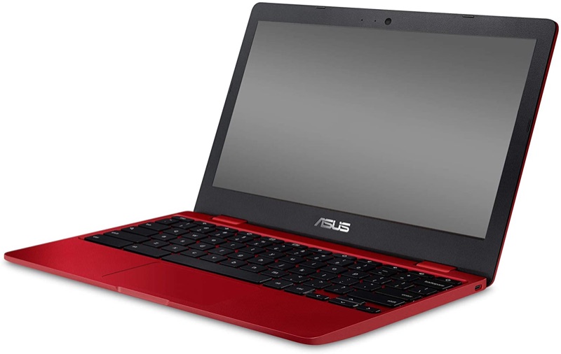 Photo 1 of ASUS Chromebook C223 11.6" HD Chromebook Laptop, Intel Dual-Core Celeron N3350 Processor (up to 2.4GHz), 4GB RAM, 32GB eMMC Storage, Premium Design, Red, C223NA-DH02-RD