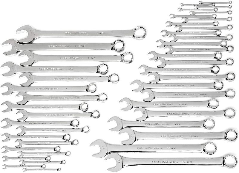 Photo 1 of GEARWRENCH 44 Pc. 12 Pt. Combination Wrench Set, Long Pattern, SAE/Metric - 81919