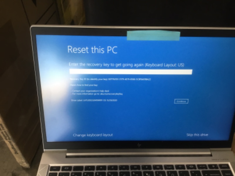 Photo 1 of LOCKED NEEDS EXTERNAL PASSKEY
HP EliteBook 840 G7 14-inch Laptop (240K1US#ABA) Intel i5-10310U, 8GB RAM, 256GB SSD, IPS 1920x1080, Win10 Pro