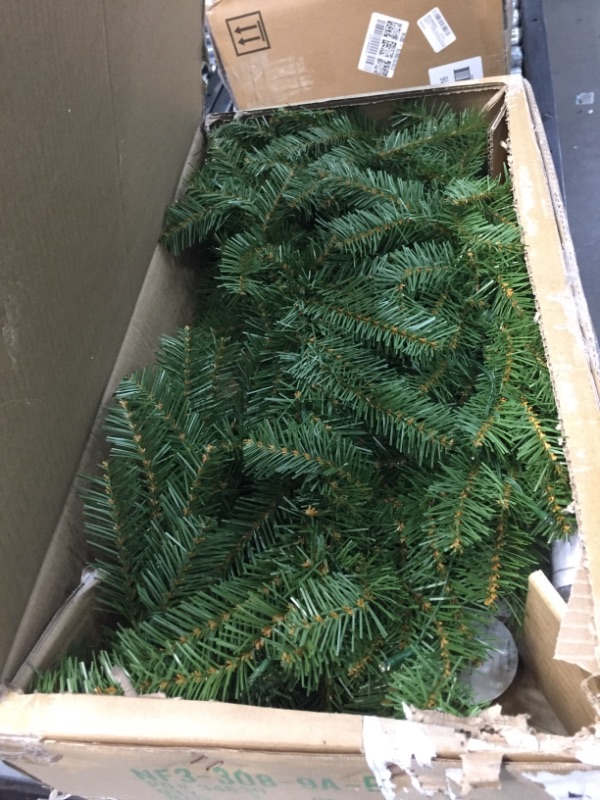 Photo 2 of set of 2 National Tree Company Pre-Lit Artificial Christmas Garland, Green, Norwood Fir, White Lights, Battery Operated, Christmas Collection, 9 Feet
