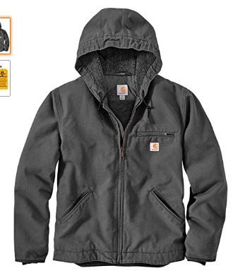 Photo 1 of Carhartt Men's Relaxed Fit Washed Duck Sherpa-Lined Jacket
large