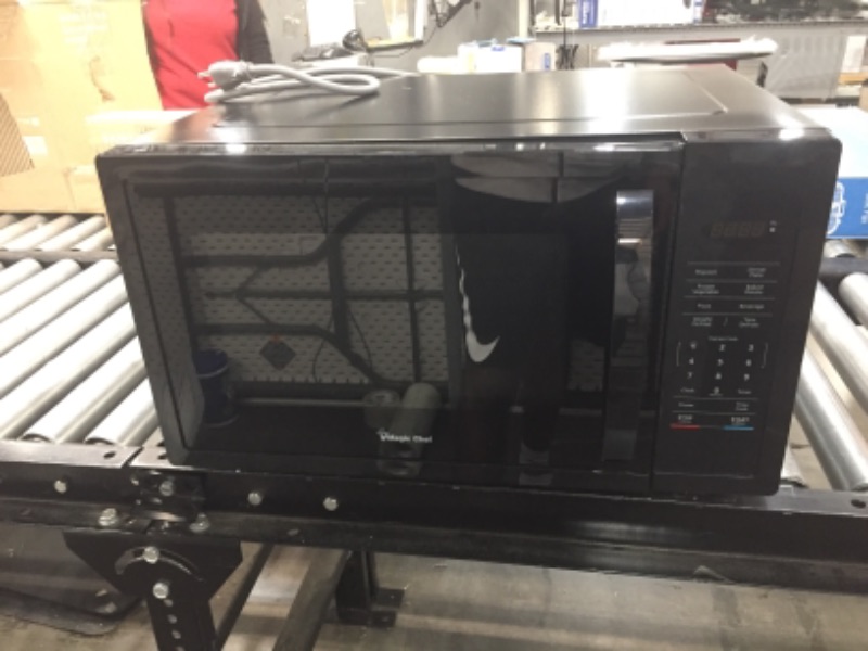 Photo 1 of 1.6 cu. ft. Countertop Microwave in Black with Gray Cavity
