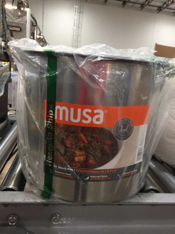 Photo 2 of **USED**
IMUSA USA Stainless Steel Stock Pot 20-Quart, Silver
