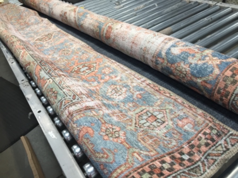 Photo 2 of **USED**
Loloi Loren LQ-15 7'6" x 9'6" Terracotta and Sky Area Rug
