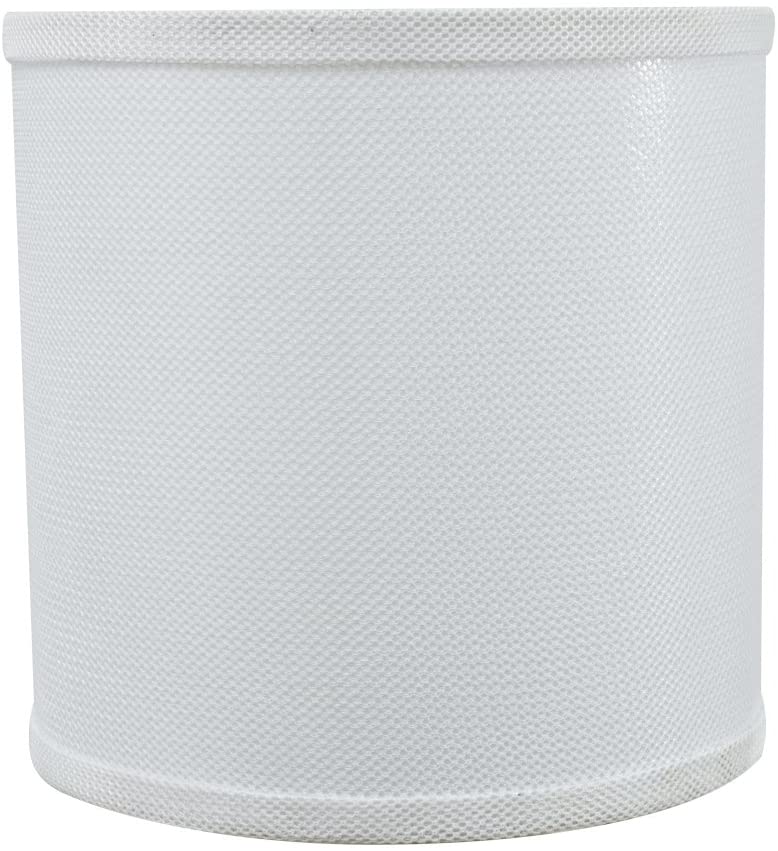 Photo 1 of **USED**, MINOR DENTS**( 2 PACK)
Aspen Creative 31058 Transitional Drum (Cylinder) Shaped Spider Construction Lamp Shade in White, 8" wide (8" x 8" x 8")

