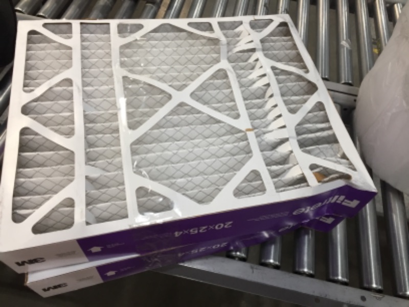 Photo 2 of **DAMAGED**
Filtrete 20x25x4, AC Furnace Air Filter, MPR 1550 DP, Healthy Living Ultra Allergen Deep Pleat, 2-Pack (actual 19.88 x 24.63 x 4.31)
