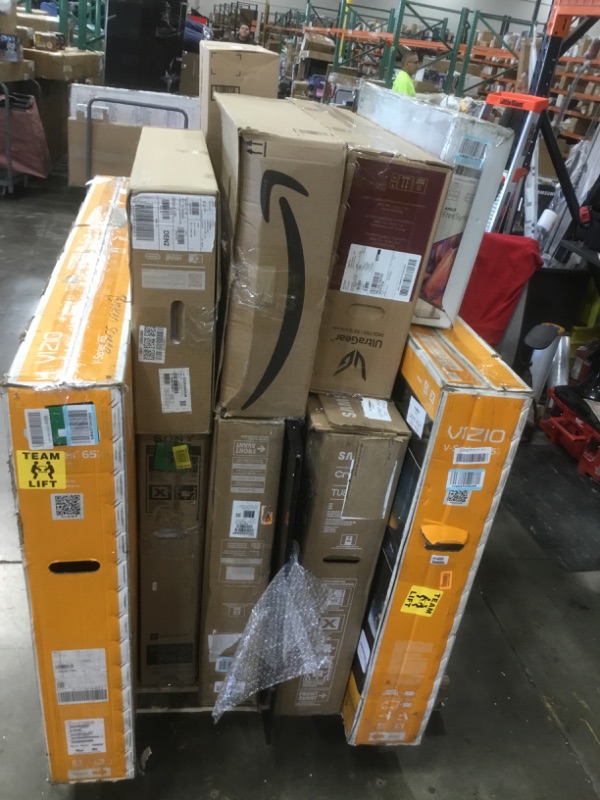 Photo 1 of Pallet of assorted broken monitors and TVS

Pallet sold as is, no returns on broken electronics pallets.