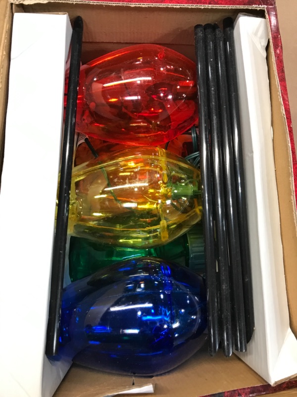Photo 1 of 20 in. Multi-Color Giant C7 Christmas Pathway Lights (Set of 5)
