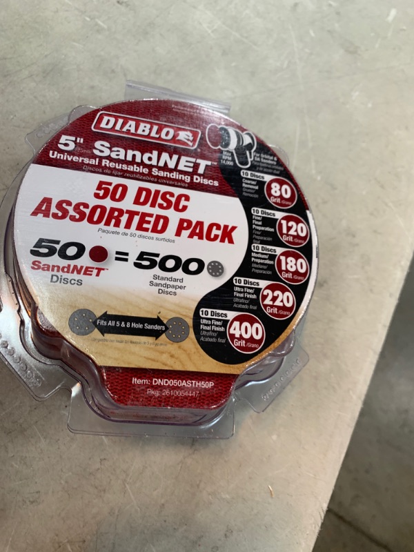 Photo 3 of 5 in. SandNet Coated Assorted Disc (50-Pack)
