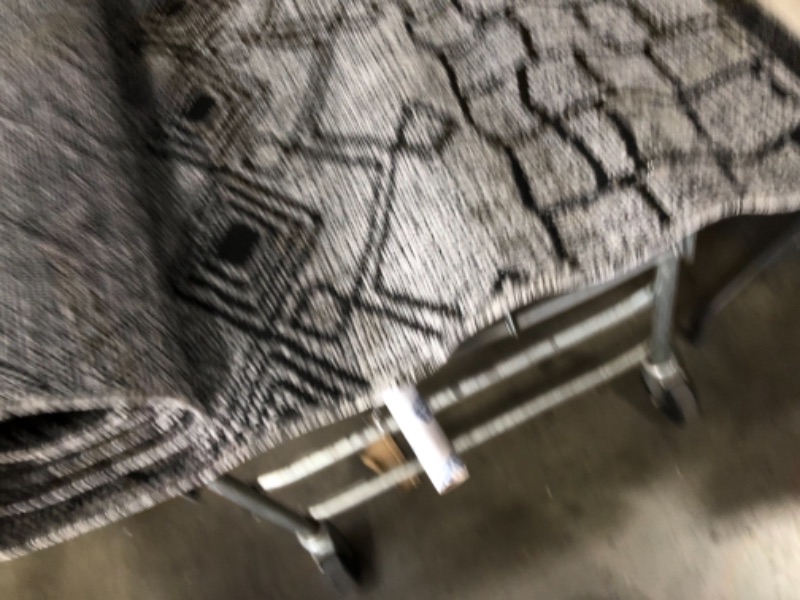 Photo 1 of 82" WIDE LARGE GREY BLACK CARPET
10FT L
