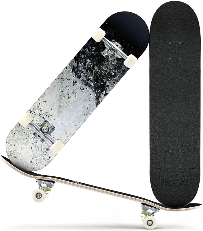 Photo 1 of streakboard Skateboard 31" x 8" Complete Standard Skateboard for Girls Boys Beginners, 7 Layer Canadian Maple Double Kick Deck Concave Cruisers for Kids/Boys/Girls/Youth/Adults Outdoor Sports
