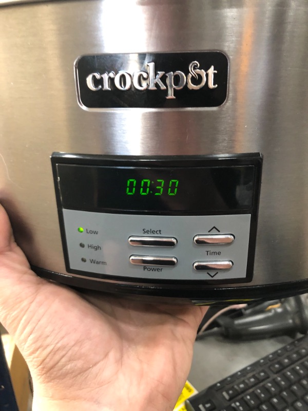 Photo 3 of Crock Pot Slow Cooker|8 Quart Programmable Slow Cooker with Digital Countdown Timer, Black Stainless Steel - SCCPVFC800-DS