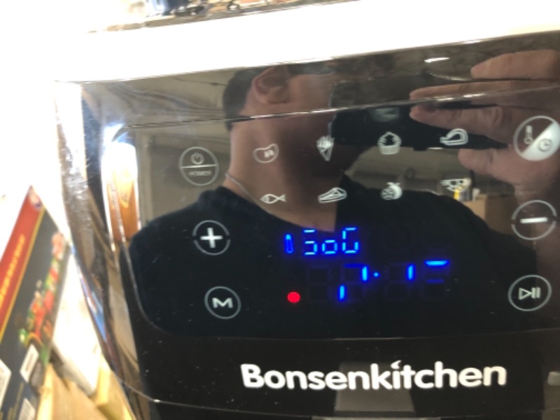 Photo 4 of Bonsenkitchen Air Fryer, 6 Quart Digital Air Fryer Electric Hot Airfryer Oven Oilless Cooker with LCD Screen and Nonstick Frying Pot, ETL/UL Certified 1700W, Dishwasher Safe, BPA-Free, Black