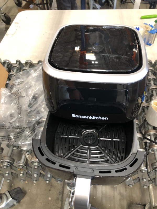 Photo 1 of Bonsenkitchen Air Fryer, 6 Quart Digital Air Fryer Electric Hot Airfryer Oven Oilless Cooker with LCD Screen and Nonstick Frying Pot, ETL/UL Certified 1700W, Dishwasher Safe, BPA-Free, Black