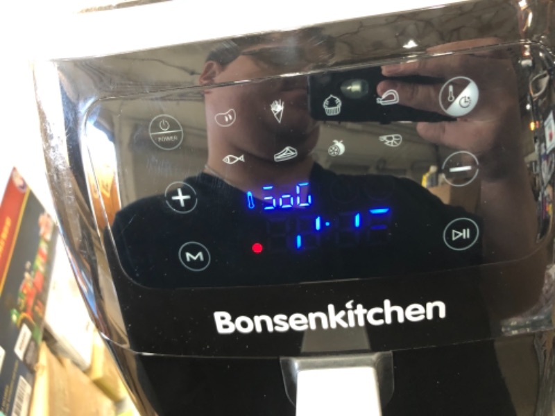 Photo 3 of Bonsenkitchen Air Fryer, 6 Quart Digital Air Fryer Electric Hot Airfryer Oven Oilless Cooker with LCD Screen and Nonstick Frying Pot, ETL/UL Certified 1700W, Dishwasher Safe, BPA-Free, Black